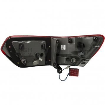 ANZO USA Tail Light Assembly LED Elliptical Red Smoke Set Of 2 - 311251-2