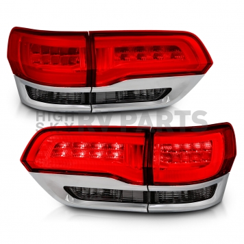 ANZO USA Tail Light Assembly LED Elliptical Red Smoke Set Of 2 - 311251-5