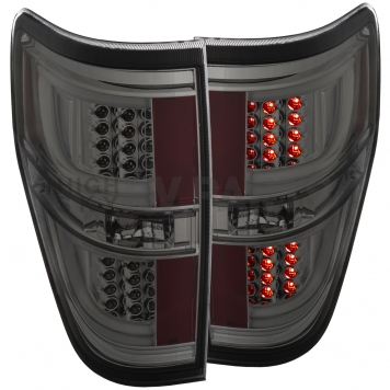 ANZO USA Tail Light Assembly LED Stock Red Smoke Set Of 2 - 311258