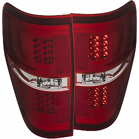 ANZO USA Tail Light Assembly LED&nbsp;Stock&nbsp;Clear/ Red&nbsp;Set Of 2 - 311260