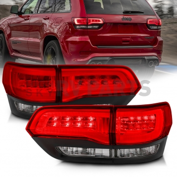 ANZO USA Tail Light Assembly LED Rectangular Clear/ Red Set Of 2 - 311268