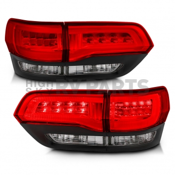ANZO USA Tail Light Assembly LED Rectangular Clear/ Red Set Of 2 - 311268-2