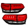 ANZO USA Tail Light Assembly LED Rectangular Clear/ Red Set Of 2 - 311268