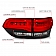 ANZO USA Tail Light Assembly LED Rectangular Clear/ Red Set Of 2 - 311268