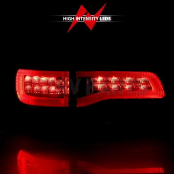 ANZO USA Tail Light Assembly LED Rectangular Clear/ Red Set Of 2 - 311268-5