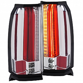 ANZO USA Tail Light Assembly LED&nbsp;Rectangular&nbsp;Clear&nbsp;Set Of 2 - 311277