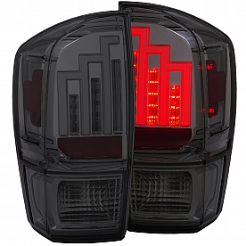 ANZO USA Tail Light Assembly LED&nbsp;Rectangular&nbsp;Smoke&nbsp;Set Of 2 - 311282