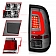 ANZO USA Tail Light Assembly LED Rectangular Red Smoke Set Of 2 - 311357
