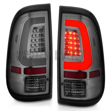ANZO USA Tail Light Assembly LED Rectangular Red Smoke Set Of 2 - 311357-7