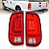 ANZO USA Tail Light Assembly LED Rectangular Clear/ Red Set Of 2 - 311358
