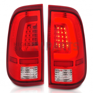 ANZO USA Tail Light Assembly LED Rectangular Clear/ Red Set Of 2 - 311358-2