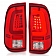 ANZO USA Tail Light Assembly LED Rectangular Clear/ Red Set Of 2 - 311358