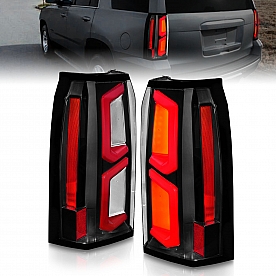 ANZO USA Tail Light Assembly LED&nbsp;Rectangular&nbsp;Clear&nbsp;Set Of 2 - 311374