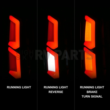 ANZO USA Tail Light Assembly LED Rectangular Clear Set Of 2 - 311374-2