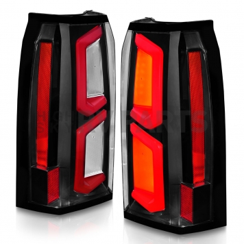 ANZO USA Tail Light Assembly LED Rectangular Clear Set Of 2 - 311374-6