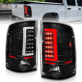 ANZO USA Tail Light Assembly LED&nbsp;Rectangular&nbsp;Clear&nbsp;Set Of 2 - 311388