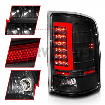 ANZO USA Tail Light Assembly LED Rectangular Clear Set Of 2 - 311388-3