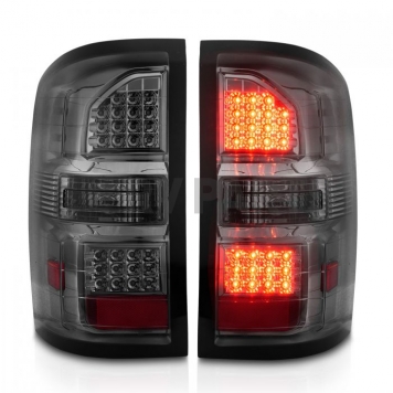 ANZO USA Tail Light Assembly LED Rectangular Smoke Set Of 2 - 311398-4