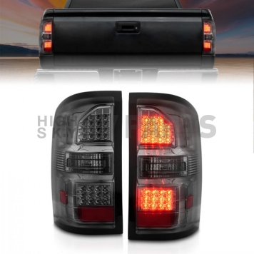 ANZO USA Tail Light Assembly LED Rectangular Smoke Set Of 2 - 311398-5
