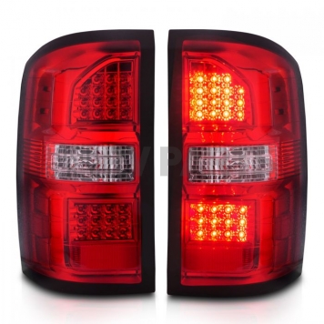 ANZO USA Tail Light Assembly LED Rectangular Clear/ Red Set Of 2 - 311399-4