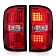 ANZO USA Tail Light Assembly LED Rectangular Clear/ Red Set Of 2 - 311399