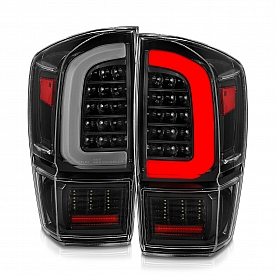 ANZO USA Tail Light Assembly LED&nbsp;Rectangular&nbsp;Clear&nbsp;Set Of 2 - 311400