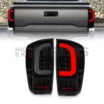 ANZO USA Tail Light Assembly LED Rectangular Smoke Set Of 2 - 311401-6