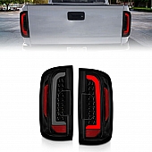 ANZO USA Tail Light Assembly LED&nbsp;Rectangular&nbsp;Smoke&nbsp;Set Of 2 - 311403