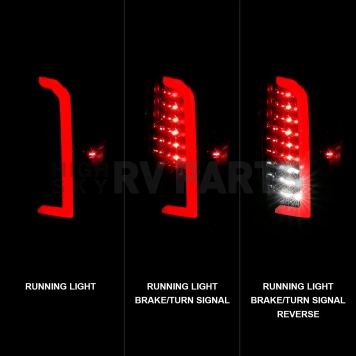 ANZO USA Tail Light Assembly LED Rectangular Smoke Set Of 2 - 311403-2