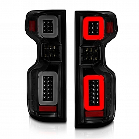 ANZO USA Tail Light Assembly LED&nbsp;Rectangular&nbsp;Smoke&nbsp;Set Of 2 - 311415