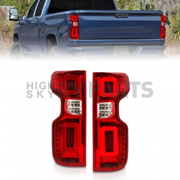 ANZO USA Tail Light Assembly LED Rectangular Clear/ Red Set Of 2 - 311416-2