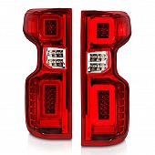 ANZO USA Tail Light Assembly LED&nbsp;Rectangular&nbsp;Clear/ Red&nbsp;Set Of 2 - 311419