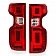 ANZO USA Tail Light Assembly LED Rectangular Clear/ Red Set Of 2 - 311419
