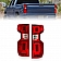 ANZO USA Tail Light Assembly LED Rectangular Clear/ Red Set Of 2 - 311419