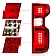 ANZO USA Tail Light Assembly LED Rectangular Clear/ Red Set Of 2 - 311419