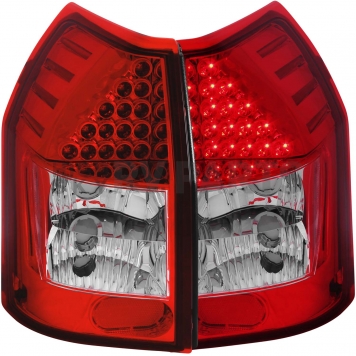 ANZO USA Tail Light Assembly LED Stock Clear/ Red Set Of 2 - 321015