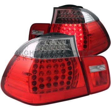 ANZO USA Tail Light Assembly LED Stock Clear/ Red Set Of 2 - 321096