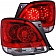 ANZO USA Tail Light Assembly LED Trapezoid Clear/ Red Set Of 2 - 321101