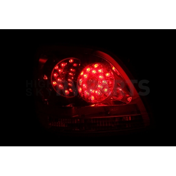 ANZO USA Tail Light Assembly LED Trapezoid Clear/ Red Set Of 2 - 321101-3