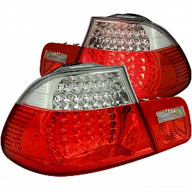 ANZO USA Tail Light Assembly LED&nbsp;Stock&nbsp;Clear/ Red&nbsp;Set Of 2 - 321105