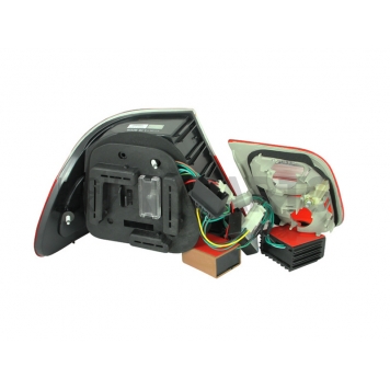 ANZO USA Tail Light Assembly LED Stock Clear/ Red Set Of 2 - 321105-2