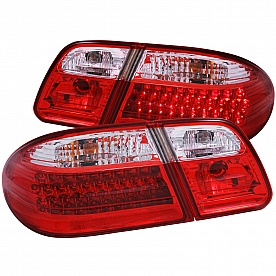 ANZO USA Tail Light Assembly LED&nbsp;Elliptical&nbsp;Clear/ Red&nbsp;Set Of 2 - 321114