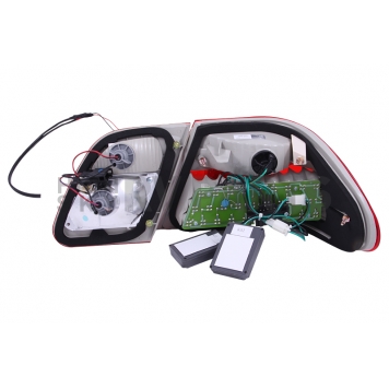 ANZO USA Tail Light Assembly LED Elliptical Clear/ Red Set Of 2 - 321114-2