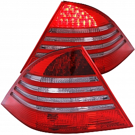 ANZO USA Tail Light Assembly LED&nbsp;Triangular&nbsp;Red Smoke&nbsp;Set Of 2 - 321122