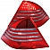 ANZO USA Tail Light Assembly LED Triangular Red Smoke Set Of 2 - 321122
