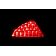 ANZO USA Tail Light Assembly LED Triangular Red Smoke Set Of 2 - 321122