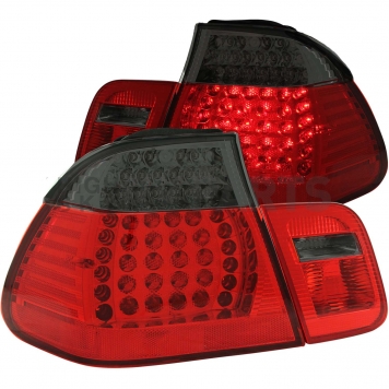 ANZO USA Tail Light Assembly LED Stock Red Smoke Set Of 2 - 321126