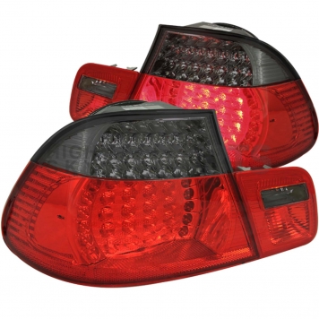 ANZO USA Tail Light Assembly LED Stock Red Smoke Set Of 2 - 321127