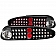 ANZO USA Tail Light Assembly LED Elliptical Clear Set Of 2 - 321133