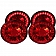 ANZO USA Tail Light Assembly LED Round Red Set Of 4 - 321168